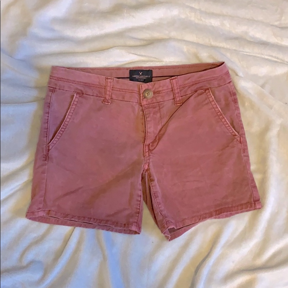 American eagle stretch midi shorts